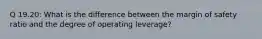 Q 19.20: What is the difference between the margin of safety ratio and the degree of operating leverage?