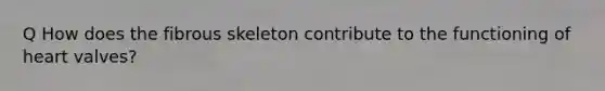 Q How does the fibrous skeleton contribute to the functioning of heart valves?