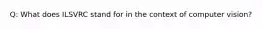 Q: What does ILSVRC stand for in the context of computer vision?