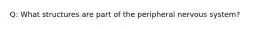 Q: What structures are part of the peripheral nervous system?