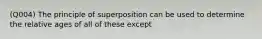 (Q004) The principle of superposition can be used to determine the relative ages of all of these except