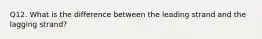 Q12. What is the difference between the leading strand and the lagging strand?