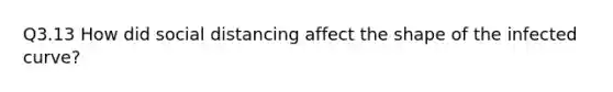 Q3.13 How did social distancing affect the shape of the infected curve?