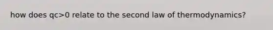 how does qc>0 relate to the second law of thermodynamics?