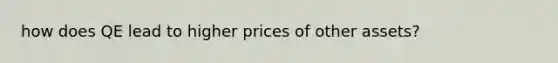 how does QE lead to higher prices of other assets?