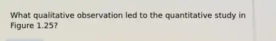 What qualitative observation led to the quantitative study in Figure 1.25?