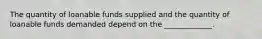 The quantity of loanable funds supplied and the quantity of loanable funds demanded depend on the _____________.