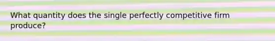 What quantity does the single perfectly competitive firm produce?