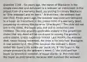 Question 1168 - Six years ago, the owner of Blackacre in fee simple executed and delivered to a widower an instrument in the proper form of a warranty deed, purporting to convey Blackacre to "[the widower] and his heirs." At that time, the widower had one child. Three years ago, the widower executed and delivered to a buyer an instrument in the proper form of a warranty deed, purporting to convey Blackacre to "[the buyer]." The child did not join in the deed. The buyer was and still is unmarried and childless. The only possibly applicable statute in the jurisdiction states that any deed will be construed to convey the grantor's entire estate, unless expressly limited. Last month, the widower died, never having remarried. His child is his only heir. Blackacre is now owned by A: the child, because the widower's death ended the buyer's life estate pur autre vie. B: the buyer in fee simple pursuant to the widower's deed. C: the child and the buyer as tenants in common of equal shares. D: the child and the buyer as joint tenants, because both survived the widower.