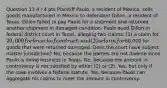 Question 13 4 / 4 pts Plaintiff Paulo, a resident of Mexico, sells goods manufactured in Mexico to defendant Dillon, a resident of Texas. Dillon failed to pay Paulo for a shipment and returned another shipment in damaged condition. Paulo sued Dillon in federal district court in Texas, alleging two claims: (1) a claim for 20,000 for breach of contract; and (2) a claim for60,000 for goods that were returned damaged. Does the court have subject matter jurisdiction? No, because the parties are not diverse since Paulo is doing business in Texas. No, because the amount in controversy is not satisfied by either (1) or (2). Yes, but only if the case involves a federal statute. Yes, because Paulo can aggregate his claims to meet the amount in controversy.