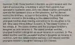 Question 3140 Three brothers inherited, as joint tenants with the right of survivorship, a building in which their parents had operated a hardware store. Only the oldest brother continued to operate the hardware store on the premises, but he did not restrict his brothers' access to the building. The middle brother sold his interest in the building to the oldest brother. The youngest brother died, leaving everything to his daughter in his will. Who owns the building? Answers: A. The oldest brother in fee simple. B. The oldest brother and the youngest brother's daughter as joint tenants. C. The oldest brother and the youngest brother's daughter as equal tenants in common. D. The oldest brother and the youngest brother's daughter as tenants in common, with the oldest brother owning a 2/3 interest and the youngest brother's daughter owning a 1/3 interest.