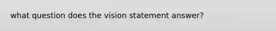 what question does the vision statement answer?