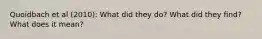 Quoidbach et al (2010): What did they do? What did they find? What does it mean?