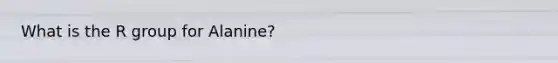 What is the R group for Alanine?