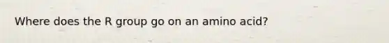 Where does the R group go on an amino acid?