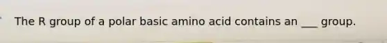 The R group of a polar basic amino acid contains an ___ group.