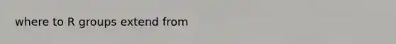 where to R groups extend from