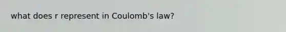 what does r represent in Coulomb's law?