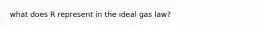 what does R represent in the ideal gas law?