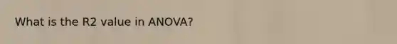 What is the R2 value in ANOVA?