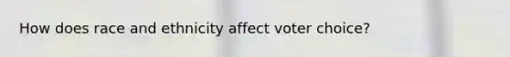 How does race and ethnicity affect voter choice?