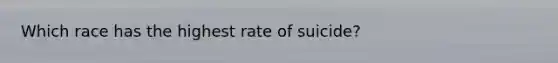 Which race has the highest rate of suicide?