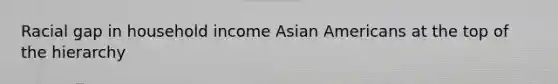 Racial gap in household income Asian Americans at the top of the hierarchy