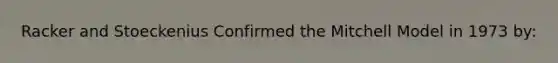 Racker and Stoeckenius Confirmed the Mitchell Model in 1973 by:
