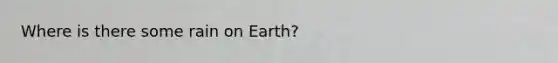 Where is there some rain on Earth?