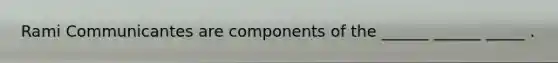 Rami Communicantes are components of the ______ ______ _____ .