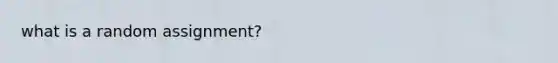 what is a random assignment?