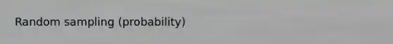 Random sampling (probability)