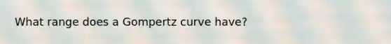 What range does a Gompertz curve have?