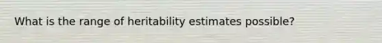 What is the range of heritability estimates possible?