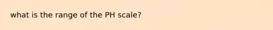 what is the range of the PH scale?