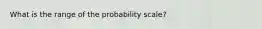 What is the range of the probability scale?