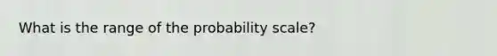 What is the range of the probability scale?