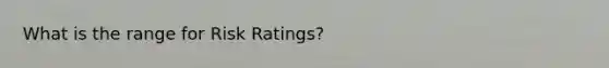 What is the range for Risk Ratings?