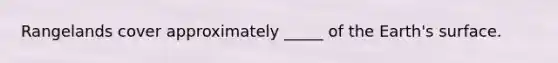 Rangelands cover approximately _____ of the Earth's surface.