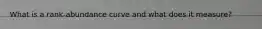 What is a rank-abundance curve and what does it measure?