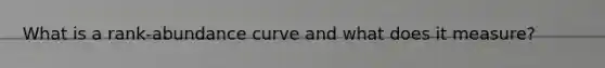 What is a rank-abundance curve and what does it measure?