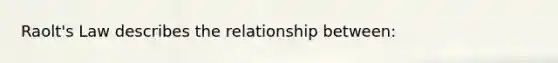 Raolt's Law describes the relationship between: