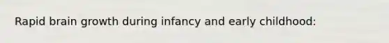 Rapid brain growth during infancy and early childhood: