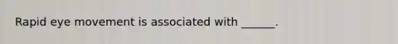 Rapid eye movement is associated with ______.