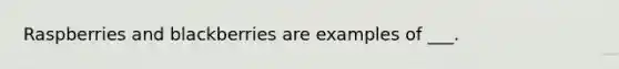 Raspberries and blackberries are examples of ___.