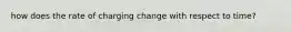 how does the rate of charging change with respect to time?