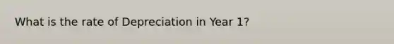 What is the rate of Depreciation in Year 1?