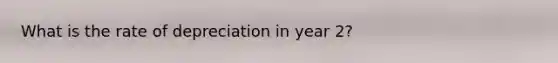 What is the rate of depreciation in year 2?