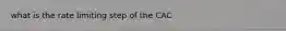 what is the rate limiting step of the CAC