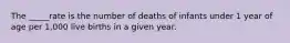 The _____rate is the number of deaths of infants under 1 year of age per 1,000 live births in a given year.